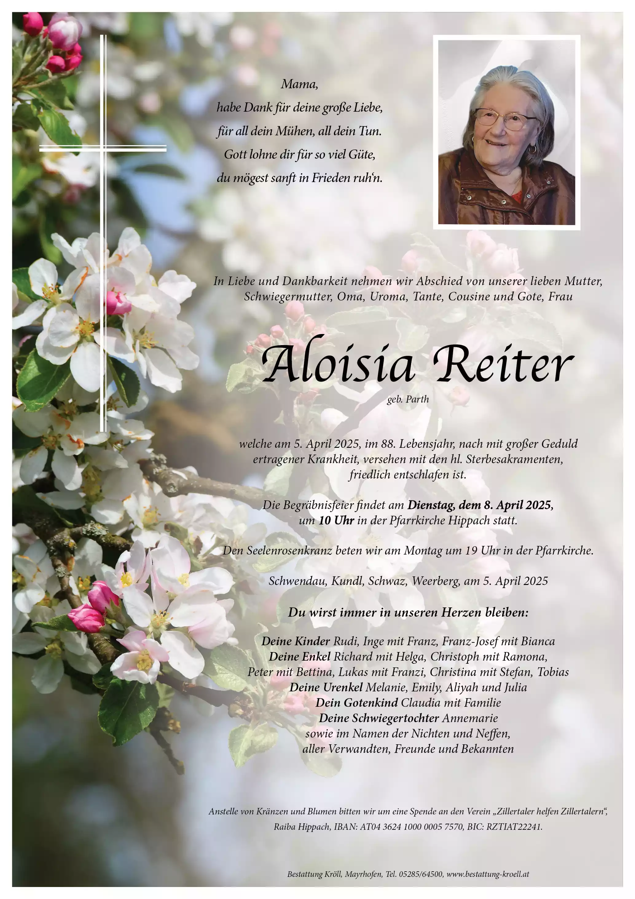 Parte von Aloisia Reiter